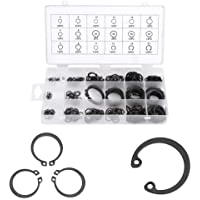 Anillo de presión C-Clips 300 Piezas Arandelas de tipo C Circlips internos y externos juego de juntas de tapón de…